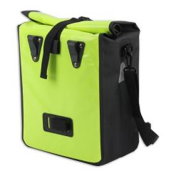 Torba rowerowa pojedyncza, 21 litrów, żółta. Czarne torby na laptopa Lynx, bez wzorów, z materiału. Za 169.00 zł.