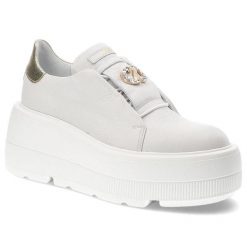 Białe Sneakersy Carinii Modne Obuwie Damskie. Białe obuwie sportowe damskie Carinii, z gumy, bez zapięcia. Za 539.00 zł.