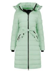 Geographical Norway Płaszcz zimowy "Cabima" w kolorze miętowym rozmiar: XXL. Zielone płaszcze damskie Geographical Norway, na zimę, xxl, bez wzorów, z puchu, bez kaptura. Za 293.95 zł.