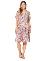 Aller Simplement Sukienka w kolorze jasnoróżowym rozmiar: 38/40. Różowe sukienki damskie Aller Simplement, bez wzorów, z wiskozy, klasyczne, bez ramiączek. Za 78.99 zł.