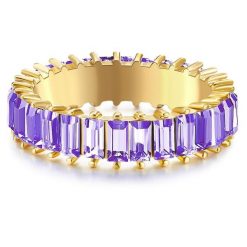 Yokoamii Ring gelbgold Kristall violett Pierścionki 1 ct Damski. Fioletowe pierścionki damskie Yokoamii, z kryształem, pozłacane. Za 139.99 zł.