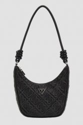 GUESS Czarna torebka damska Adelasia. Czarne torebki klasyczne damskie Guess, ze skóry ekologicznej, duże, bez dodatków. W wyprzedaży za 459.99 zł.