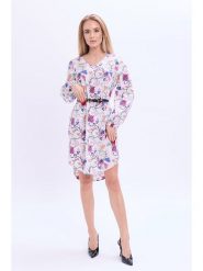 Marks & Spencer Sukienka w kolorze kremowo-niebiesko-jasnoróżowym rozmiar: 44. Brązowe sukienki damskie Marks & Spencer, bez wzorów, z bawełny, bez ramiączek. Za 79.40 zł.
