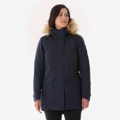 Kurtka turystyczna damska zimowa Quechua NH900 -17°C wodoodporna. Niebieskie kurtki damskie QUECHUA, na lato, m, bez wzorów, z futra, z kapturem. Za 579.99 zł.