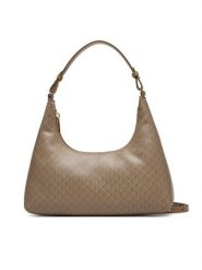 Calvin Klein Torebka Emblem Aop Conv Shoulder Bag LV04F3298G Beżowy. Brązowe torebki klasyczne damskie Calvin Klein, ze skóry, bez dodatków. Za 529.99 zł.