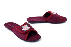 INBLU NP-2H 066 śliwkowy, kapcie damskie. Czerwone kapcie damskie Inblu, z tkaniny. Za 44.99 zł.
