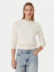 Tommy Hilfiger Sweter Full WW0WW52298 Kremowy Regular Fit. Białe swetry klasyczne damskie Tommy Hilfiger, l, z bawełny, bez kołnierzyka. Za 529.99 zł.