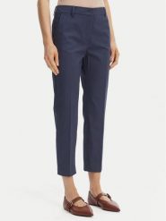 Weekend Max Mara Spodnie materiałowe Cecco 2615131082 Granatowy Regular Fit. Niebieskie spodnie materiałowe damskie Weekend Max Mara, bez wzorów, z bawełny. Za 789.99 zł.