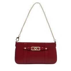 Torebka Armani Exchange. Czarne torebki wieczorowe damskie Armani Exchange, bez wzorów, bez dodatków. Za 489.99 zł.