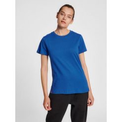 Koszulka damska Hummel Red Basic. Niebieskie bluzki damskie Hummel, xs, bez wzorów, z bawełny, sportowe, bez kołnierzyka, bez ramiączek. Za 117.00 zł.