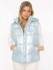 Zwillingsherz Kamizelka pikowana w kolorze błękitnym rozmiar: XL. Niebieskie kamizelki damskie Zwillingsherz, xl, bez wzorów, bez kaptura. Za 173.99 zł.