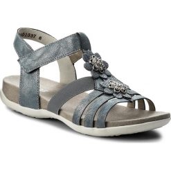 Sandały RIEKER - K2266-12 Blue. Szare sandały dziewczęce Rieker, ze skóry ekologicznej. W wyprzedaży za 179.00 zł.