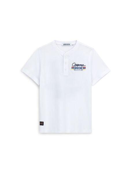 Original Marines T-Shirt DFP4198YM Biały Regular Fit. Białe t-shirty i koszulki chłopięce Original Marines, bez wzorów, z bawełny, bez kołnierzyka, bez ramiączek. Za 49.99 zł.