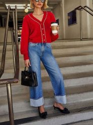 LA Angels Kardigan w kolorze czerwonym rozmiar: M. Czerwone kardigany damskie LA Angels, m, bez wzorów. Za 152.99 zł.