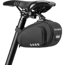 Sakwa rowerowe pod siodełko Rockbros 1L. Czarne torebki klasyczne damskie ROCKBROS, bez dodatków. Za 89.99 zł.