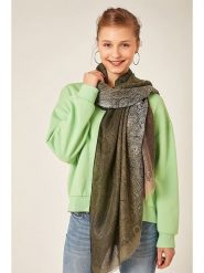 Lucky Bees Szal w kolorze brązowo-beżowym - 180 x 90 cm rozmiar: onesize. Brązowe szaliki damskie Lucky Bees, bez wzorów, z materiału. Za 100.52 zł.