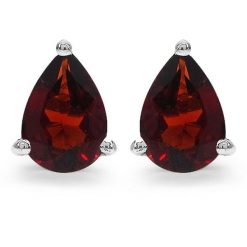 GRAPA 7 Srebrne kolczyki granaty łezka sztyft ca. 1,6 ct. Szare kolczyki damskie Braccatta, z granatem, srebrne, na sztyftcie. Za 125.00 zł.