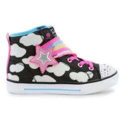 Buty Skechers Twinkle Toes: Twinkle Sparks - Shooting Star 314775L-BKMT czarne. Czarne buty sportowe dziewczęce z materiału, bez zapięcia. Za 360.01 zł.