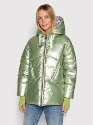 Diego M Kurtka puchowa 22IP-R267 Zielony Regular Fit. Zielone kurtki damskie DIEGO M, m, bez wzorów, z puchu, bez kaptura. Za 2,539.00 zł.