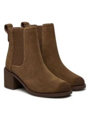 Clarks Skórzane sztyblety "Chamberly Top" w kolorze jasnobrązowym rozmiar: 40. Brązowe botki damskie Clarks, ze skóry. Za 346.99 zł.