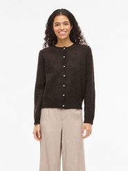 Vila Kardigan "Salsa" w kolorze ciemnobrązowym rozmiar: XS. Brązowe kardigany damskie Vila, xs, bez wzorów. Za 82.99 zł.