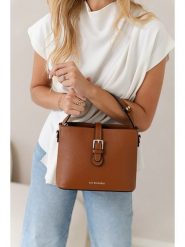 Lia Biassoni Skórzana torebka w kolorze jasnobrązowym - 25 x 20 x 12 cm rozmiar: onesize. Brązowe torebki klasyczne damskie Lia Biassoni, z materiału, przez ramię, bez dodatków. Za 260.99 zł.