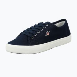 Trampki damskie GANT Pillox. Niebieskie trampki damskie Gant, bez wzorów, z bawełny, bez zapięcia. Za 219.99 zł.