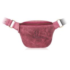 Saszetka skórzana nerka vintage PAOLO PERUZZI T-97 różowa. Czerwone nerki i saszetki damskie PAOLO PERUZZI, bez wzorów, z jeansu. Za 119.00 zł.