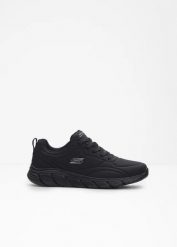 Sneakersy Sketchers. Czarne obuwie sportowe casual damskie bonprix, bez zapięcia. Za 249.99 zł.