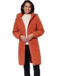 WITT WEIDEN Płaszcz pikowany w kolorze pomarańczowym rozmiar: 48. Pomarańczowe płaszcze damskie WITT WEIDEN, bez wzorów, bez kaptura. Za 125.85 zł.