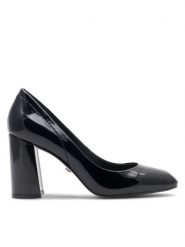 Gino Rossi Czółenka LUIZIANA-V650-391 Czarny. Czarne czółenka damskie Gino Rossi, bez wzorów, z lakierowanej skóry, bez obcasa. Za 299.99 zł.