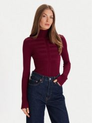 Morgan Golf 132-MENTOS.M Fioletowy Slim Fit. Fioletowe golfy damskie Morgan, m, bez wzorów, z wiskozy, bez ramiączek. Za 139.99 zł.