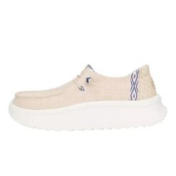 HeyDude Damskie Mokasyny Wendy Peak Chambray Woven. Brązowe mokasyny damskie Hey dude, z materiału, bez obcasa. Za 359.00 zł.