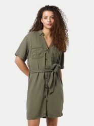 Noisy May Sukienka koszulowa Nera 27033063 Zielony Relaxed Fit. Zielone sukienki damskie Noisy may, bez wzorów, z lyocellu, bez ramiączek. Za 129.99 zł.