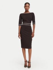 Rinascimento Sukienka koktajlowa CFC0131086003 Brązowy Slim Fit. Brązowe sukienki damskie Rinascimento, bez wzorów, z syntetyku, wizytowe, bez ramiączek. Za 524.99 zł.