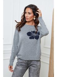 So Cachemire Sweter "Lambi" w kolorze szarym rozmiar: L. Szare swetry klasyczne damskie So Cachemire, l, z kaszmiru, bez kołnierzyka. Za 306.01 zł.