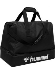 Torba piłkarska dla dorosłych rozmiar Hummel Core Football Bag. Czarne torby sportowe Hummel, bez wzorów, z materiału, duże. Za 109.99 zł.
