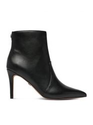 Nine West Botki CEO-C5179 Czarny. Czarne botki damskie Nine West, ze skóry, bez obcasa, na szpilce, bez zapięcia. Za 279.99 zł.