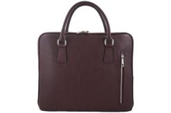 Torba skórzana na laptopa BARBERINI'S bordowa 899-5. Czerwone torby na laptopa Barberinis, ze skóry, na ramię, małe, bez dodatków. Za 349.99 zł.