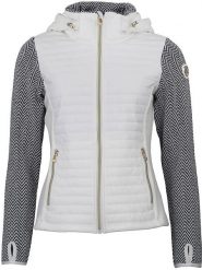 Peak Mountain Kurtka polarowa "Andomo" w kolorze biało-szarym rozmiar: XL. Białe kurtki damskie Peak Mountain, xl, bez wzorów, z polaru, bez kaptura. Za 256.70 zł.