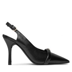 Szpilki Furla. Czarne sandały damskie Furla, bez wzorów, bez obcasa, na szpilce, bez zapięcia. Za 1,319.00 zł.