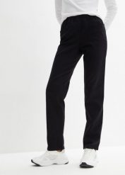 Dżinsy Straight (2 pary), mid waist, długie. Niebieskie jeansy damskie bonprix. Za 179.99 zł.