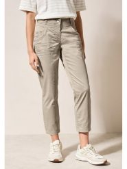 Cecil Spodnie - Slim fit - w kolorze beżowym rozmiar: W26/L26. Brązowe spodnie materiałowe damskie Cecil, z aplikacjami, z materiału. Za 144.92 zł.