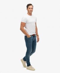 Superdry Jeansy vintage slim z bawełny organicznej. Niebieskie jeansy damskie Superdry. Za 429.75 zł.