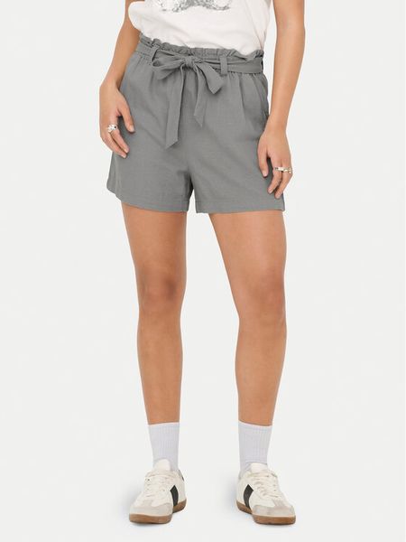 JDY Szorty materiałowe Say 15225921 Szary Regular Fit. Szare szorty damskie JDY, bez wzorów, ze lnu. Za 109.99 zł.