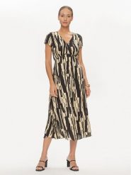 DKNY Sukienka letnia D2A4B384 Czarny Regular Fit. Czarne sukienki damskie DKNY, bez wzorów, z wiskozy, bez ramiączek. Za 379.99 zł.
