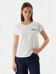 Barbour T-Shirt Bede LTS0718WH11 Biały Regular Fit. Białe t-shirty damskie Barbour, bez wzorów, z bawełny, bez kołnierzyka. Za 169.99 zł.