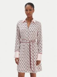 Guess Sukienka koszulowa W6RK90 WF1T2 Różowy Regular Fit. Czerwone sukienki damskie Guess, z aplikacjami, z syntetyku, bez ramiączek. Za 619.99 zł.