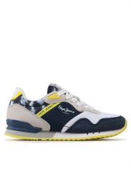 Pepe Jeans Sneakersy London B Brighton PBS30552 Niebieski. Niebieskie buty sportowe chłopięce Pepe Jeans, z jeansu, bez zapięcia. Za 229.99 zł.
