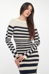 Sukienka midi w paski TWINSET. Sukienki damskie Twinset Milano, bez wzorów, bez ramiączek. Za 1,129.00 zł.